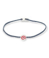 Handmade Bracelet with Silver Spiral and Enamel