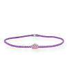Handmade Bracelet with Silver Crown and Enamel