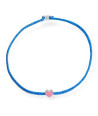 3D Heart Bracelet with Enamel on Waxed Thread