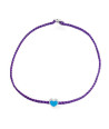 3D Heart Bracelet with Enamel on Waxed Thread