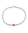 3D Heart Bracelet with Enamel on Waxed Thread