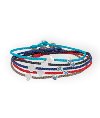 Handmade Bracelet with Square Cross and Round Small Eye