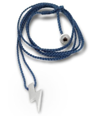 Χειροποίητο Κολιέ με Ασημένιο Κεραυνό