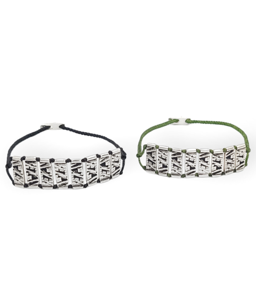Minimalist Handmade Bracelet with Crafted Silver Elements