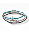 Handmade Bracelet with Eye and Perforated Circular Outline