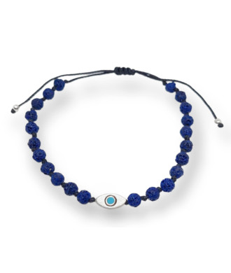 Handmade Rosary Bracelet with Silver Almond Eye