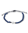 Handmade Rosary Bracelet with Silver Small Cross