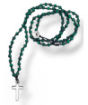 Handmade Rosary Necklace Cross Perforated