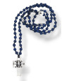 Handmade Rosary Cross Necklace with Bar