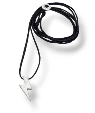 Χειροποίητο Κολιέ με Ασημένιο Κεραυνό