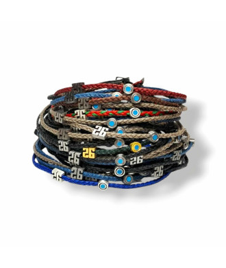 Ασημένιο Χειροποιητο Γούρι 26 με Στρογγυλό Μάτι