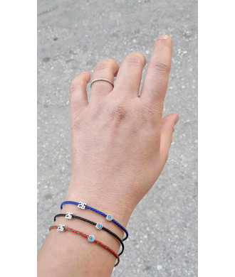 Ασημένιο Χειροποιητο Γούρι 26 με Στρογγυλό Μάτι