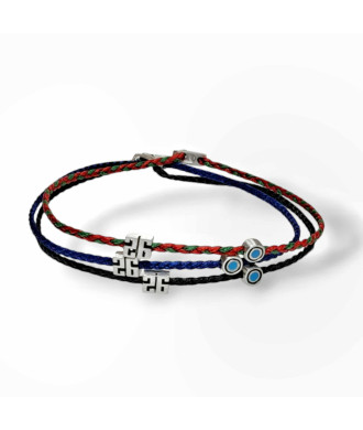 Ασημένιο Χειροποιητο Γούρι 26 με Στρογγυλό Μάτι