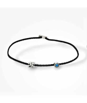 Ασημένιο Χειροποιητο Γούρι 26 με Στρογγυλό Μάτι