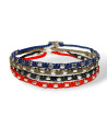 Handmade Macrame Bracelet with Silver Square Cubes