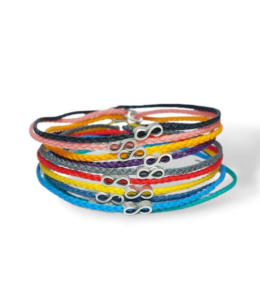 Handmade Silver Infinity 3D Bracelet