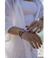Handmade Bracelet with Silver Teardrop Eye