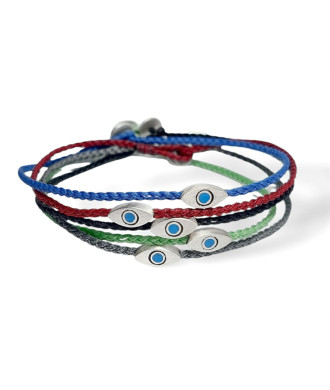 Handmade Bracelet with Silver Almond Eye