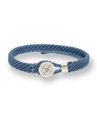 Handmade Bracelet with Silver Clasp and Engraved Compass